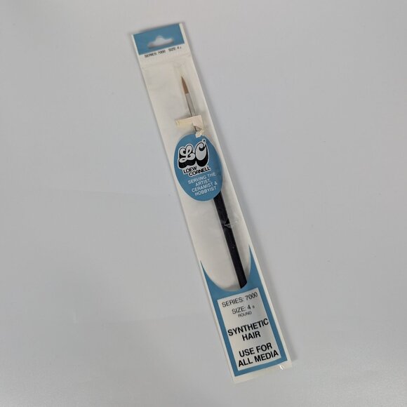 Loew Cornell 7000 Series Size 4B Round Synthetic Hair Paintbrush Made in Japan - Picture 1 of 5